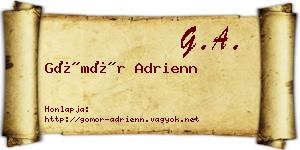 Gömör Adrienn névjegykártya